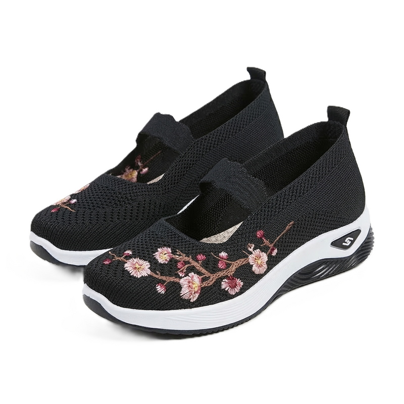 Tênis Anatômico Feminino Fit Floral Leve e Anti-Impacto