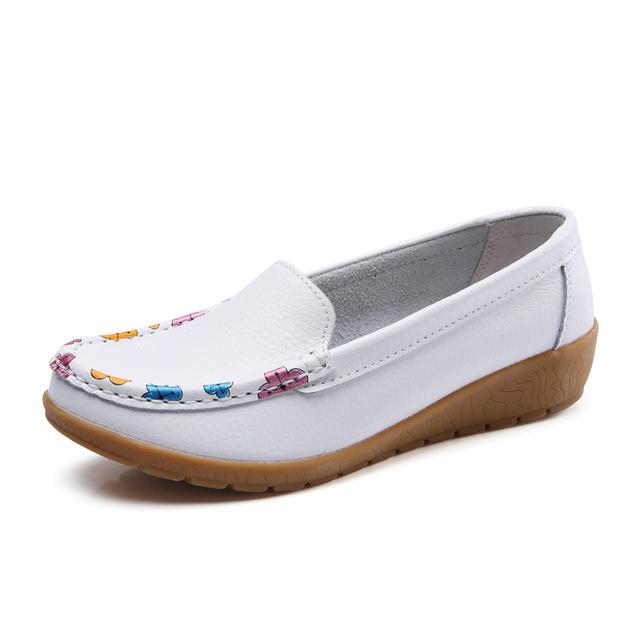 Mocassim Anatômico Feminino Floralis Leve e Antiderrapante